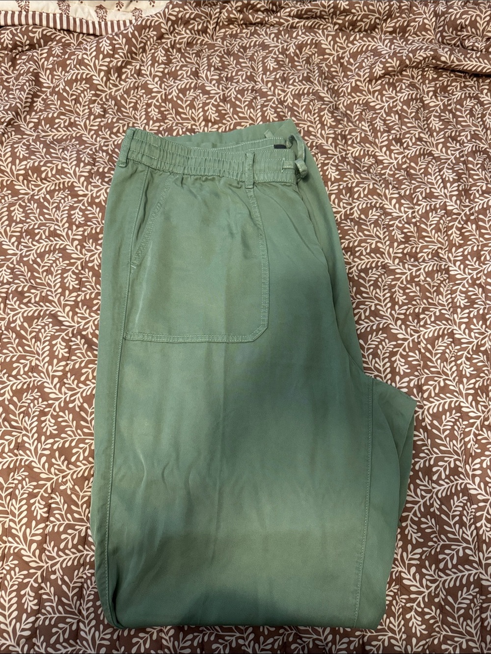 torrid Olive Green Wide-Leg Pull-On Pants with Front Patch Pockets